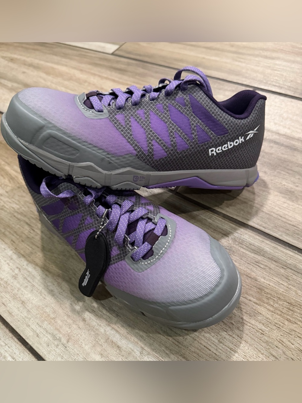 Reebok Women’s Purple and Gray Athletic Work Sneakers